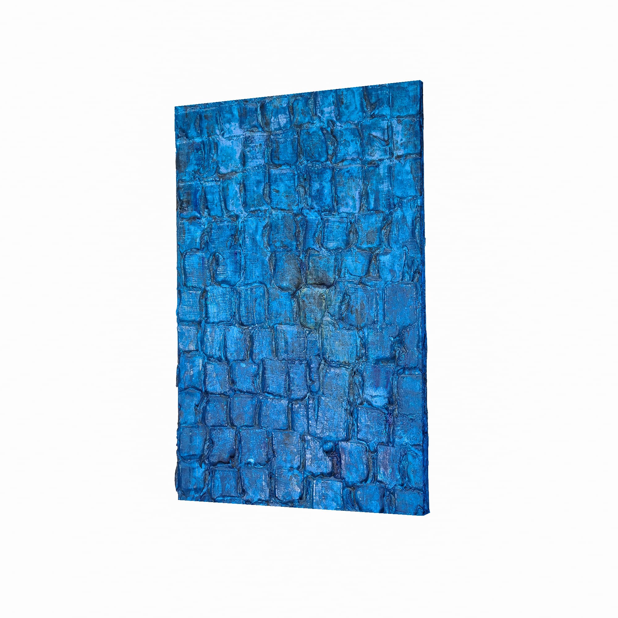 Close-up of textured impasto painting — rich sculptural brushstrokes