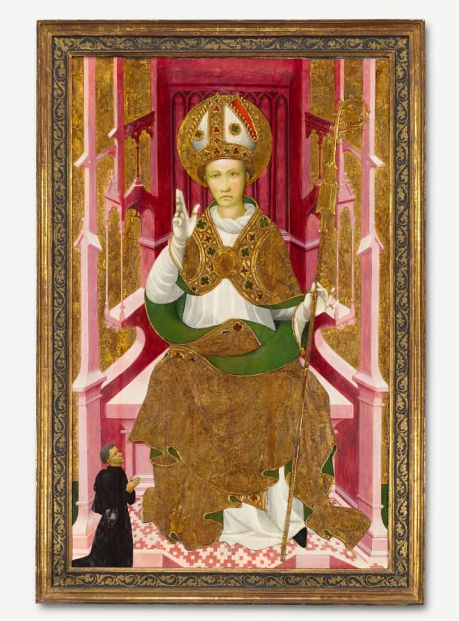 A Bishop Saint with a Donor (Saint Louis of Toulouse?)