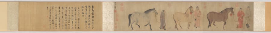 Three Horses and Four Grooms