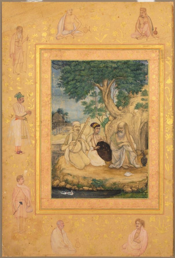 Prince and ascetics, from the Late Shah Jahan Album