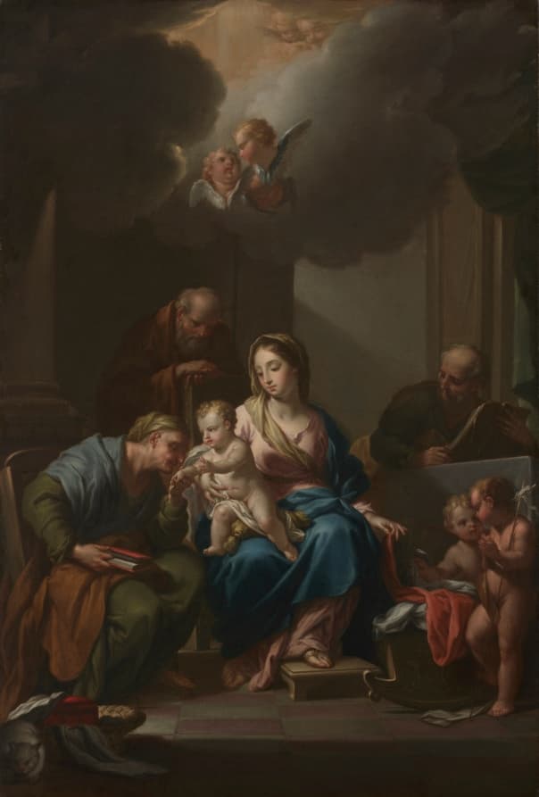 Presentation Sketch for "The Holy Family with Saints Anne, Joachim, and John the Baptist" (for Santa Maria in Via Lata, Roma)