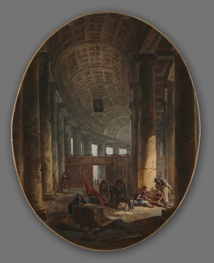 The Colonnade of St. Peter's, Rome, during the Conclave