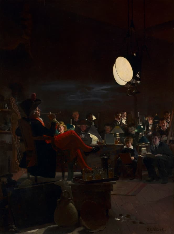 A Night Class — Jehan-Georges Vibert (French, 1840–1902)
