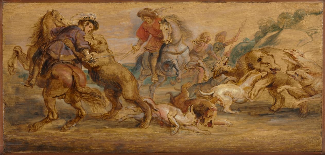 Study for "The Bear Hunt" (for the Alcázar, Madrid)