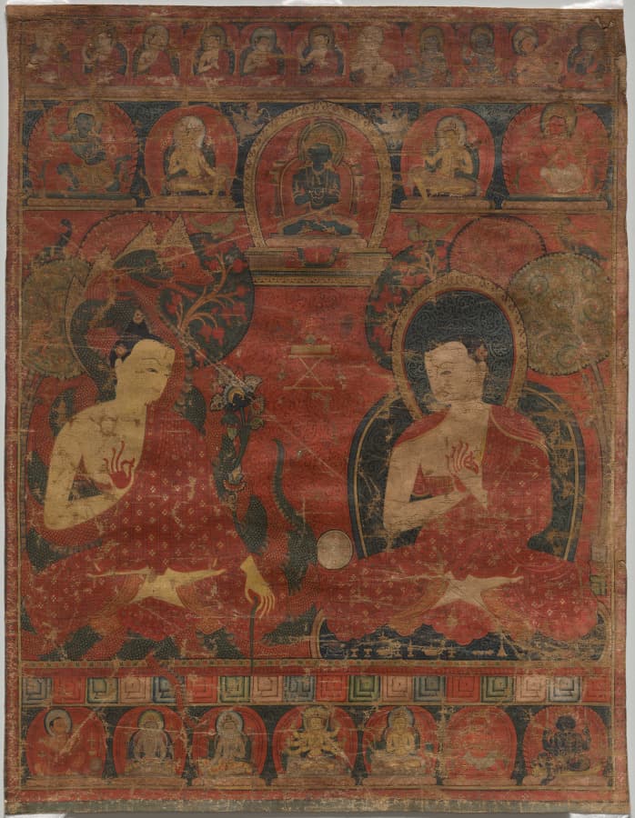 Nagarjuna (c. 150–250 CE) with a Buddhist Master