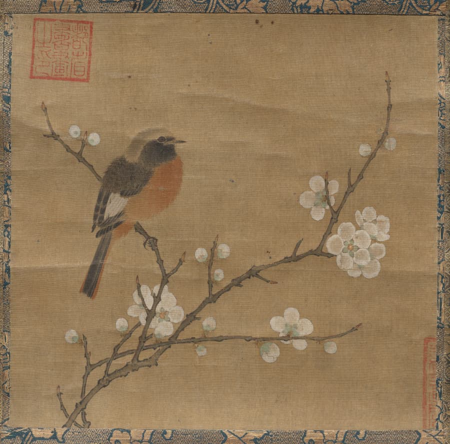 Bird on a Flowering Branch