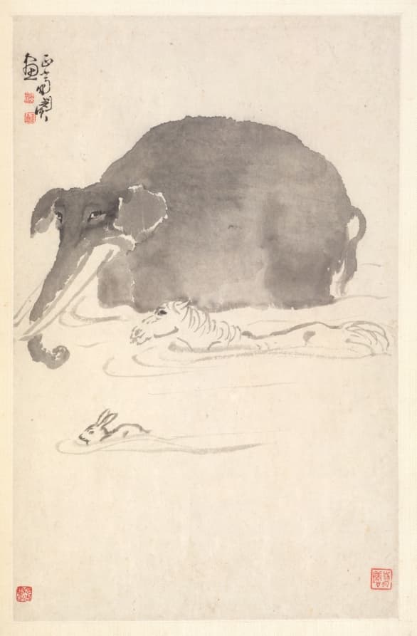 Elephant, Horse, and Hare