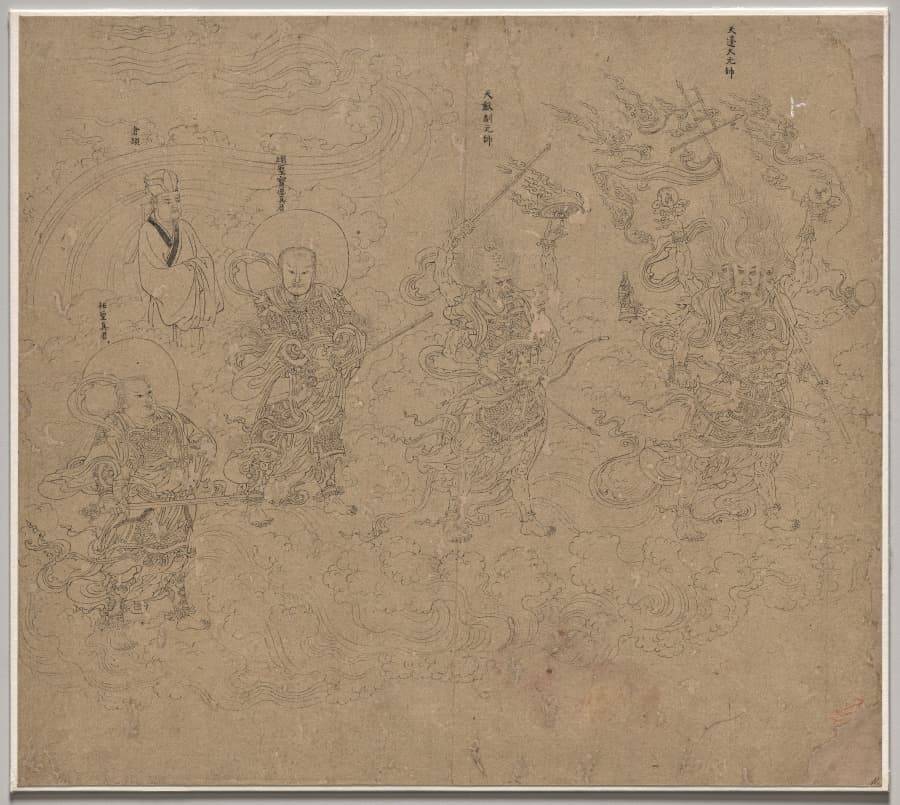 Album of Daoist and Buddhist Themes: Procession of Daoist Deities: Leaf 11