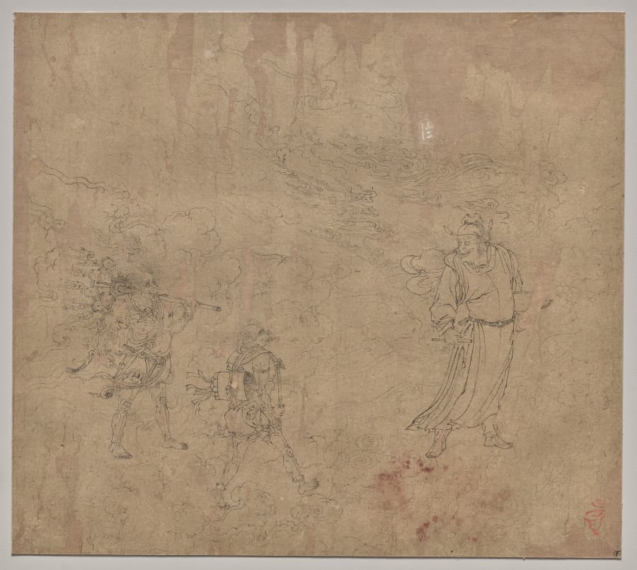 Album of Daoist and Buddhist Themes: Procession of Daoist Deities: Leaf 18