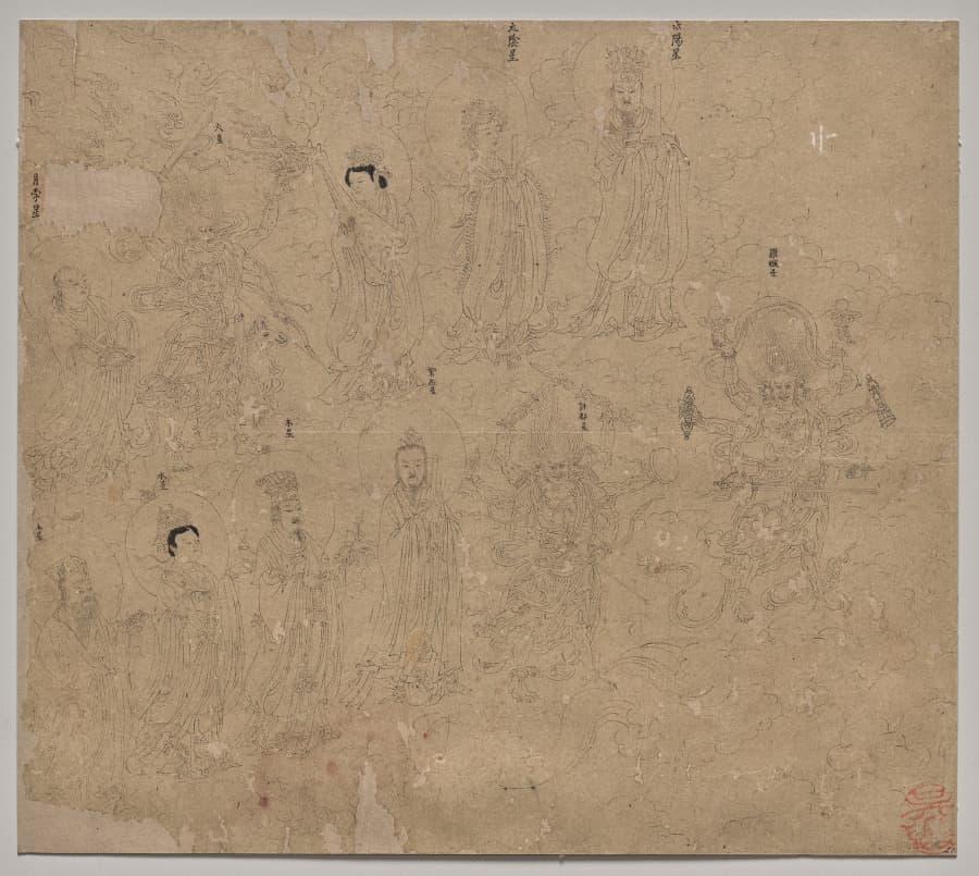 Album of Daoist and Buddhist Themes: Procession of Daoist Deities: Leaf 21