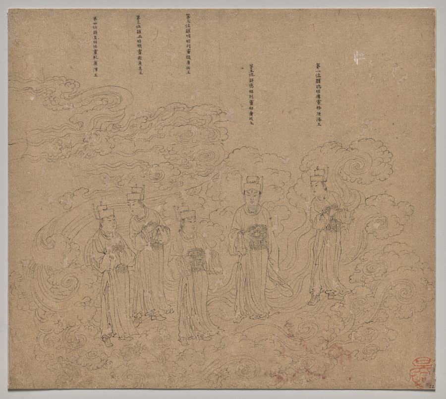 Album of Daoist and Buddhist Themes: Procession of Daoist Deities: Leaf 22