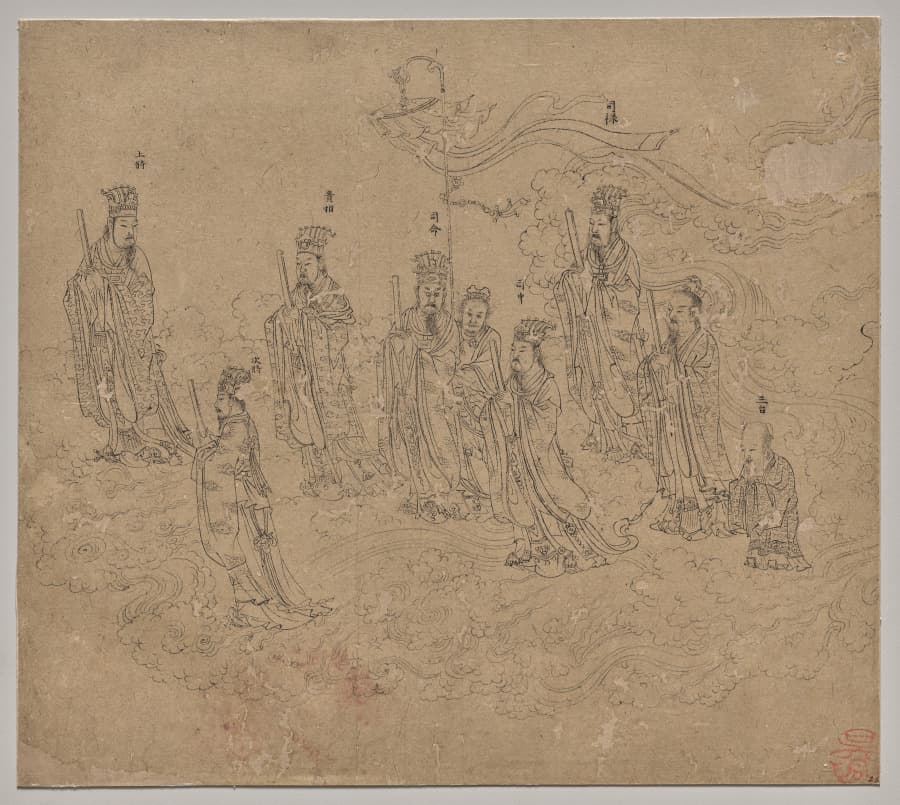 Album of Daoist and Buddhist Themes: Procession of Daoist Deities: Leaf 26