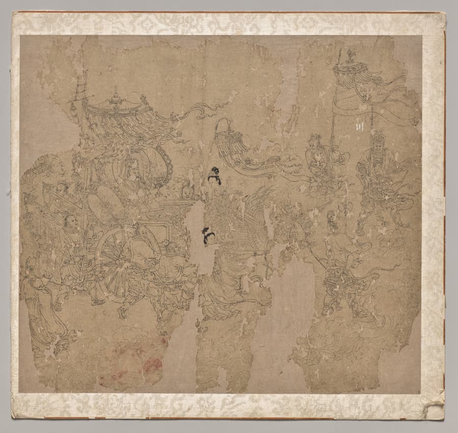 Album of Daoist and Buddhist Themes: Procession of Daoist Deities: Leaf 3
