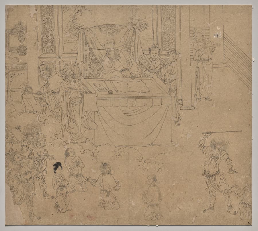 Album of Daoist and Buddhist Themes: Kings of Hells: Leaf 35