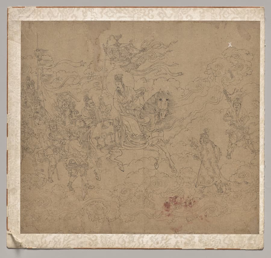 Album of Daoist and Buddhist Themes: Procession of Daoist Deities: Leaf 4