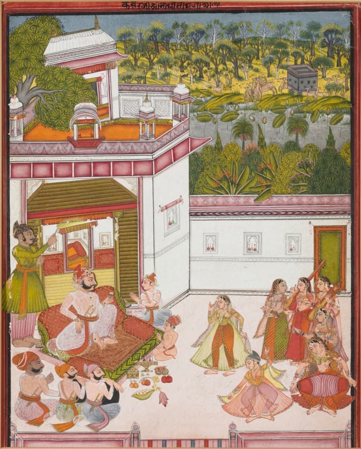 Maharaja of Kotah Listening to Music and Watching Dancers