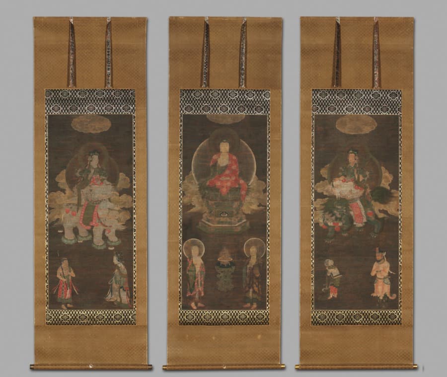 Shakyamuni Triad: Buddha Attended by Manjushri and Samantabhadra