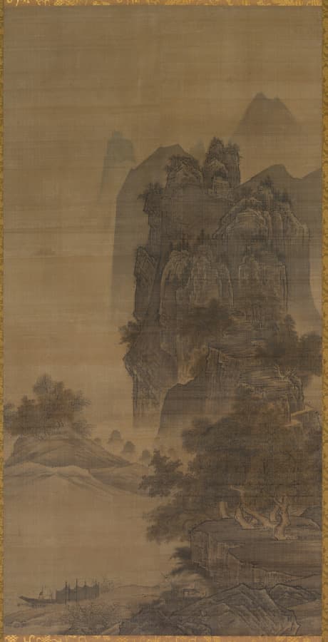 Sunset Glow over a Fishing Village, from Eight Views of Xiao-Xiang